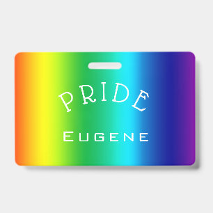Crachá Personalizado Cores do Arco-íris ORGULHO