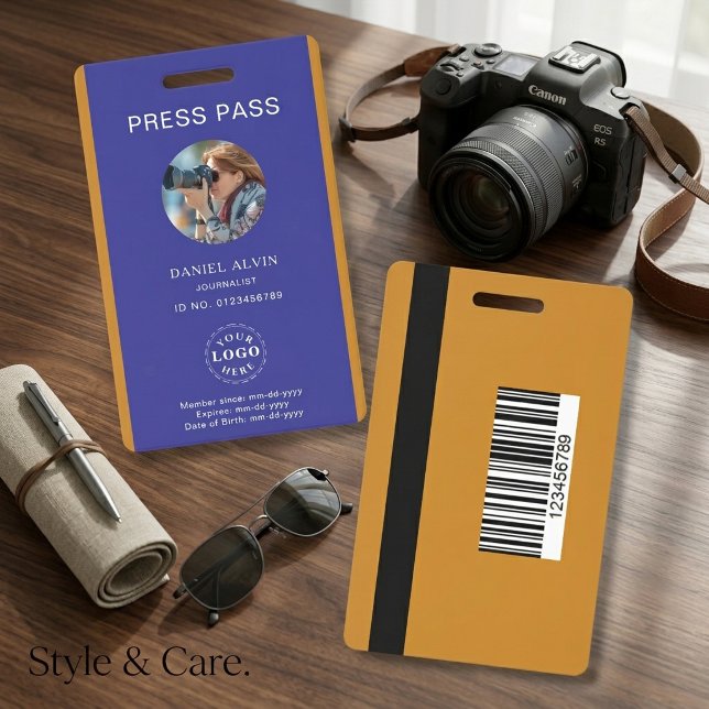 Crachá Personalizado de Acesso à Imprensa para Eve (Personalized Custom Press Pass Badge for Events)