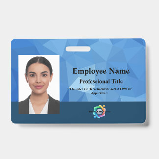 Crachá Personalizado de Funcionário com Foto, Códi
