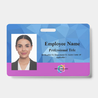 Crachá Personalizado de Funcionário com Foto, Códi