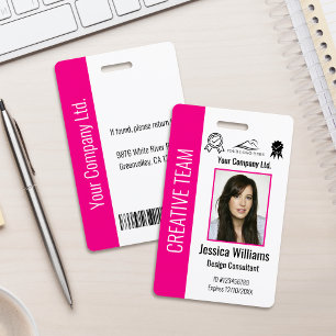 Crachá Personalizado de Funcionário Corporativo Ro