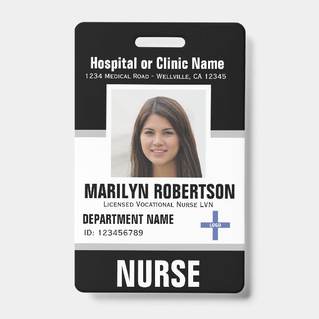 Crachá Personalizado de Funcionário de Clínica Hos (Frente)