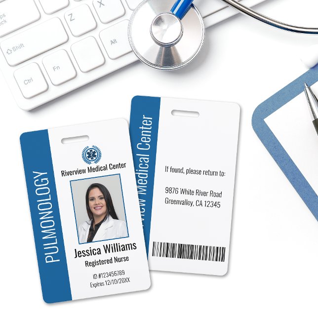 Crachá Personalizado de Funcionário de Hospital co (Criador carregado)