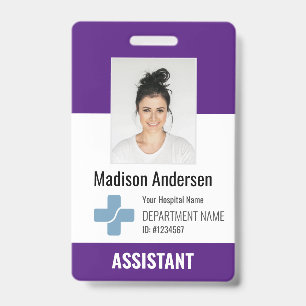 Crachá Personalizado de Funcionário de Hospital co