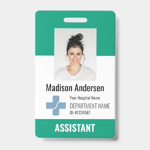 Crachá Personalizado de Funcionário de Hospital co
