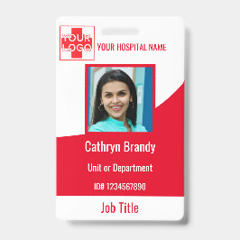 Crachá Personalizado de Funcionário de Hospital ou