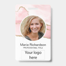Crachá Personalizado de Funcionário, Foto, Logotip
