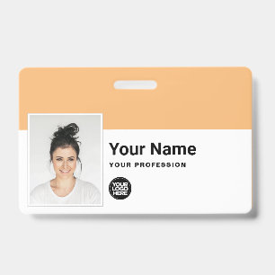 Crachá Personalizado de Funcionário - Nome do Logo