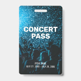 Crachá Personalizado de ID de Foto do Concert Pass