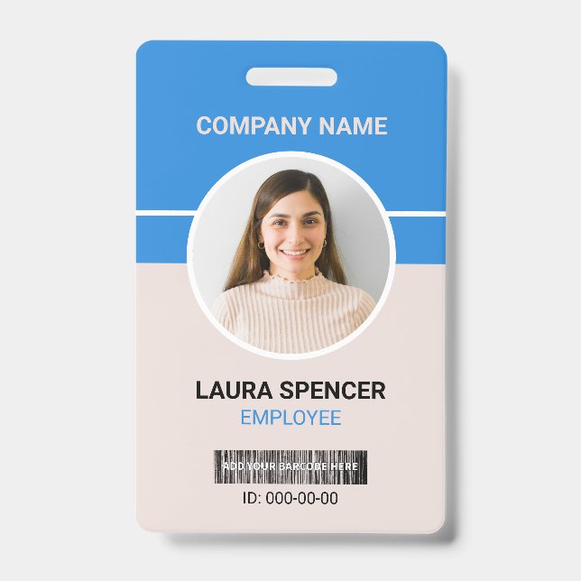 Crachá personalizado de identificação de fotos par (Frente)