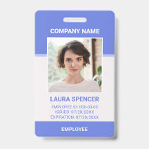 Crachá personalizado de identificação de fotos par