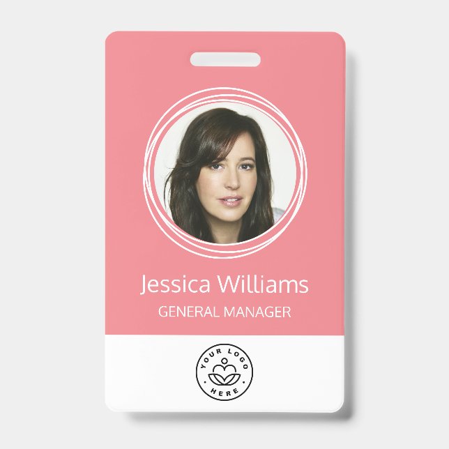 Crachá Personalizado de Identificação de Funcionár (Frente)