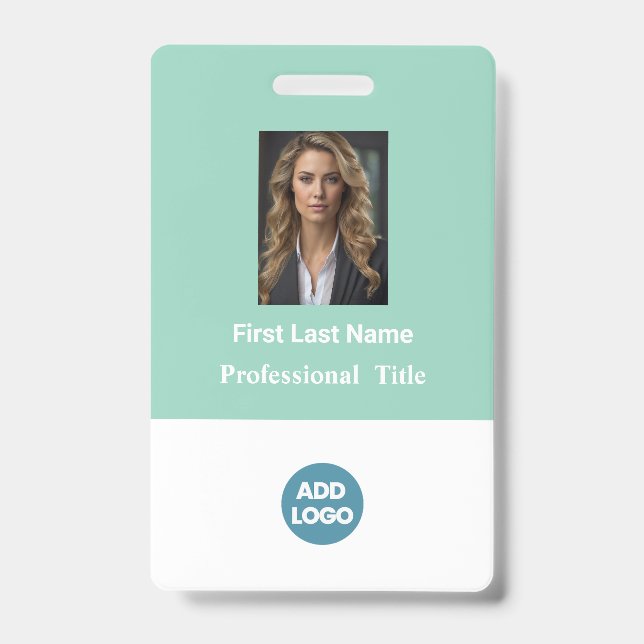 Crachá Personalizado de Identificação de Funcionár (Frente)