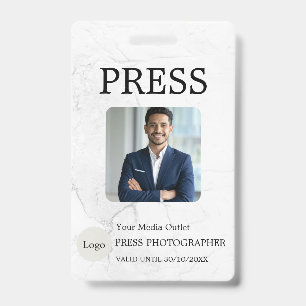 Crachá Personalizado de Identificação de Jornalist