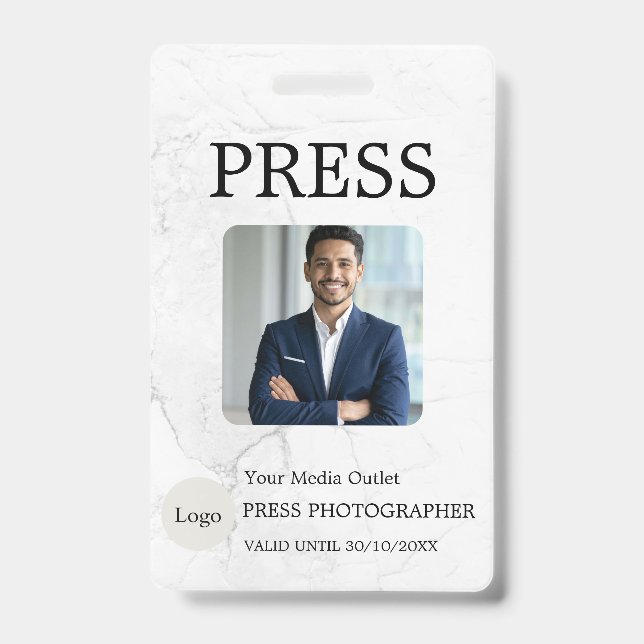 Crachá Personalizado de Identificação de Jornalist (Frente)