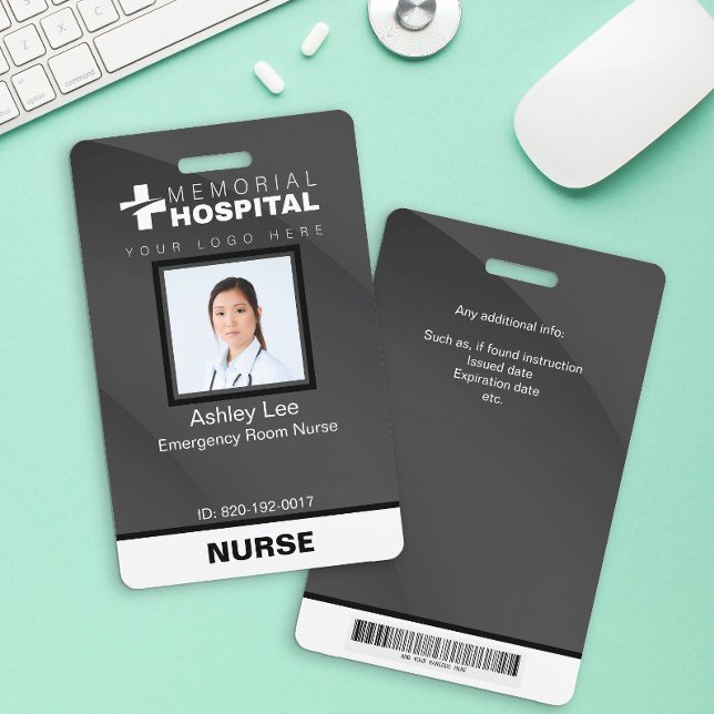 Crachá Personalizado de Identificação Hospitalar p (Criador carregado)