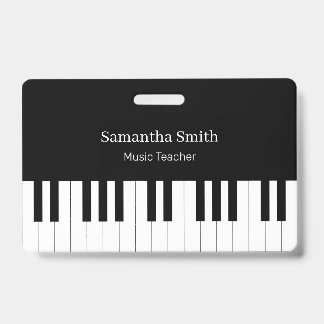 Crachá Personalizado de Música para Professor de P