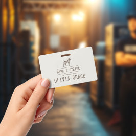 Crachá Personalizado de Nome Comercial de Cachorro