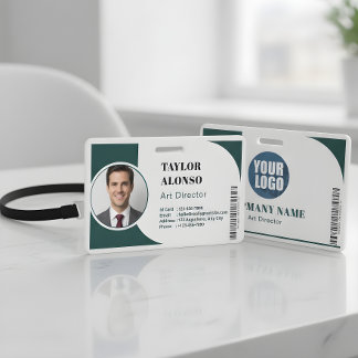 Crachá Personalizado de Nome de Funcionário com Lo
