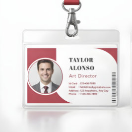 Crachá Personalizado de Nome de Funcionário com Lo