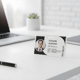 Crachá Personalizado de Nome de Funcionário com Lo