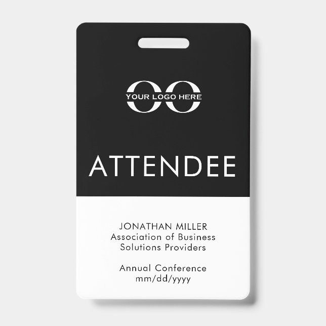 Crachá Personalizado de Nome do Participante (Frente)