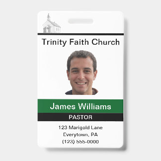 Crachá Personalizado de Pastor