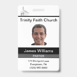 Crachá Personalizado de Pastor