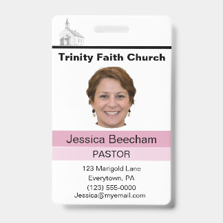 Crachá Personalizado de Pastora