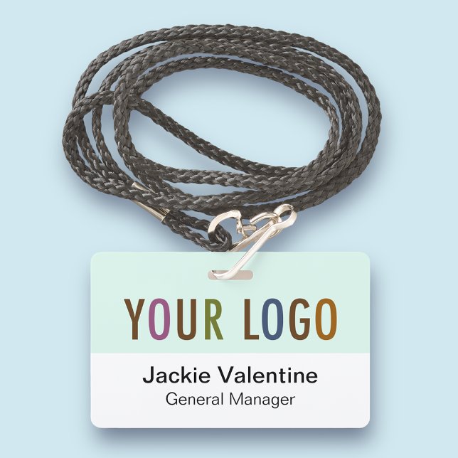 Crachá Personalizado de Plástico Rígido com Cordão (MISOOK Horizontal PVC Lanyard Name Badge)