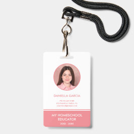 Crachá Personalizado de Professor de Homeschool Ve