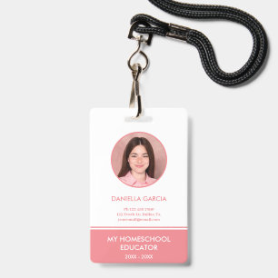 Crachá Personalizado de Professor de Homeschool Ve