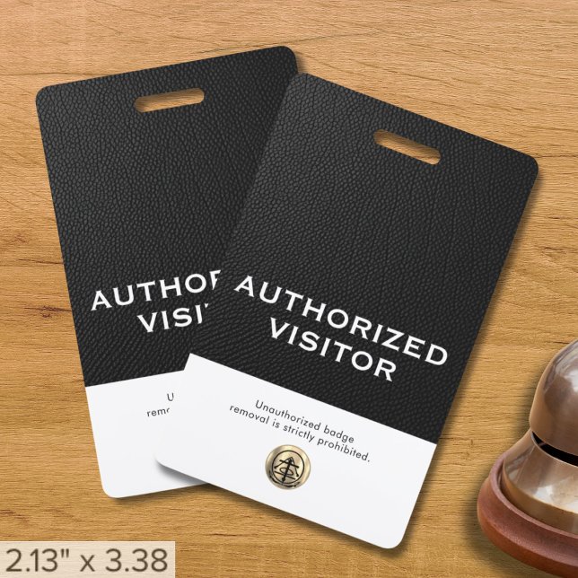 Crachá Personalizado de Visitante Autorizado (Criador carregado)