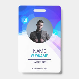 Crachá Personalizado do Funcionário - Foto, Endere