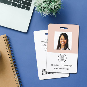 Crachá Personalizado logotipo de foto do funcionário Bar 