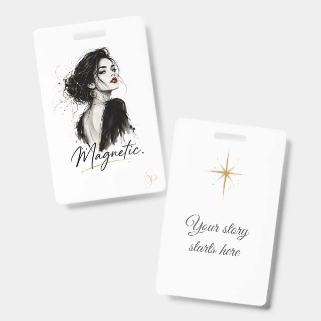 Crachá Personalizado | Magnético Vertical (Frente e verso)
