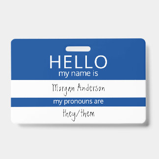 Crachá Personalizado OLA Meu Nome Pronomes É