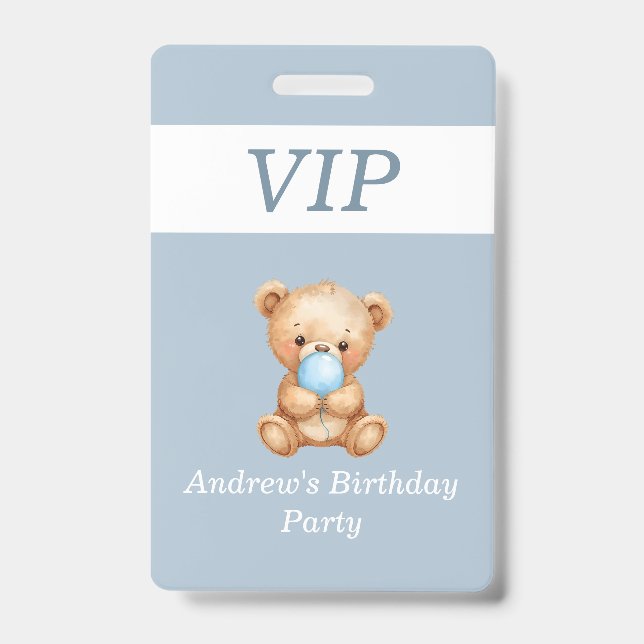 Crachá personalizado para o aniversário do bebê (Frente)