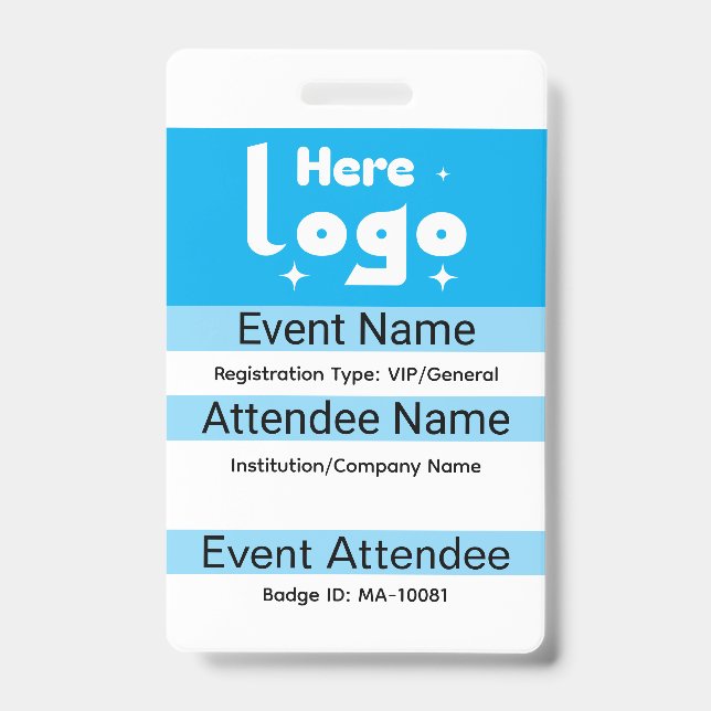 Crachá personalizado para participante da conferên (Frente)