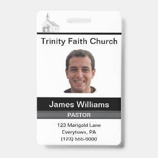 Crachá Personalizado Pastor