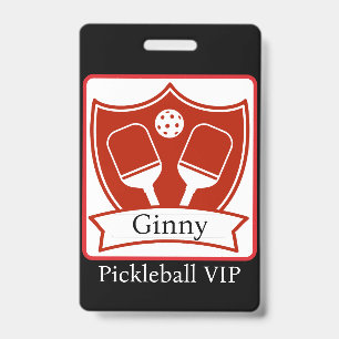 Crachá Personalizado Pickleball Bold VIP