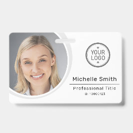 crachá personalizado simples de foto e nome de fun