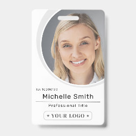 crachá personalizado simples de foto e nome de fun