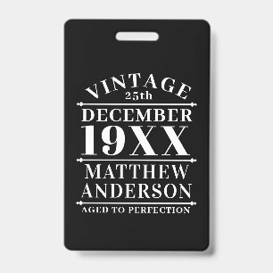 Crachá Personalizado Vintage Envelhecido à Perfeição