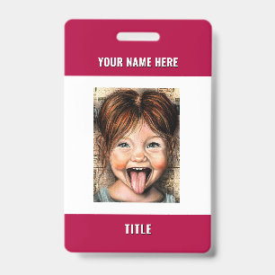 Crachá Personalizados Informações do Nome da sua Foto Cad