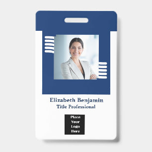 Crachá Personalizar logotipo de foto do funcionário Nome