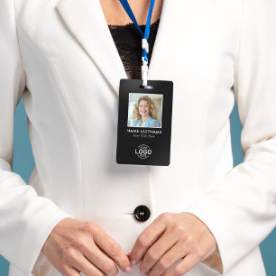 Crachá Personalizar logotipo Foto moderna e minimalista p