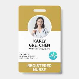 Crachá Personalizar Moderno Hospital de Funcionário Foto 