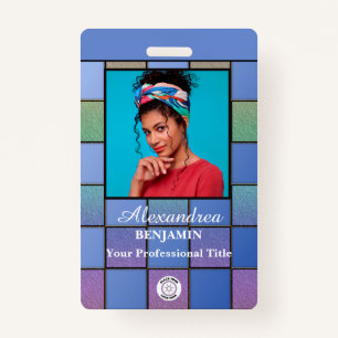 Crachá Personalizar o código do Bar do logotipo do funcio