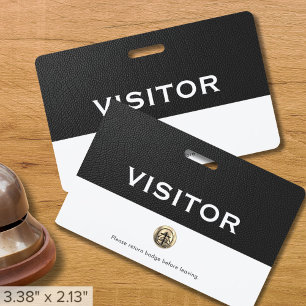 Crachá personalizável do visitante da empresa de l